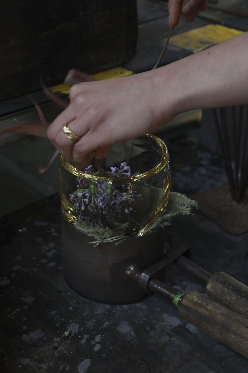 flower infused glass process 01